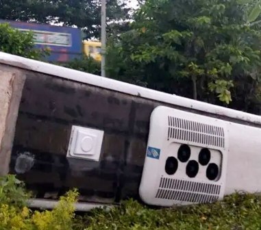 কুমিল্লায় বাস খাদে পড়ে মেডিকেল কলেজের ২০ শিক্ষার্থী আহত